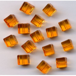 Acrylic Beads Cubes orange